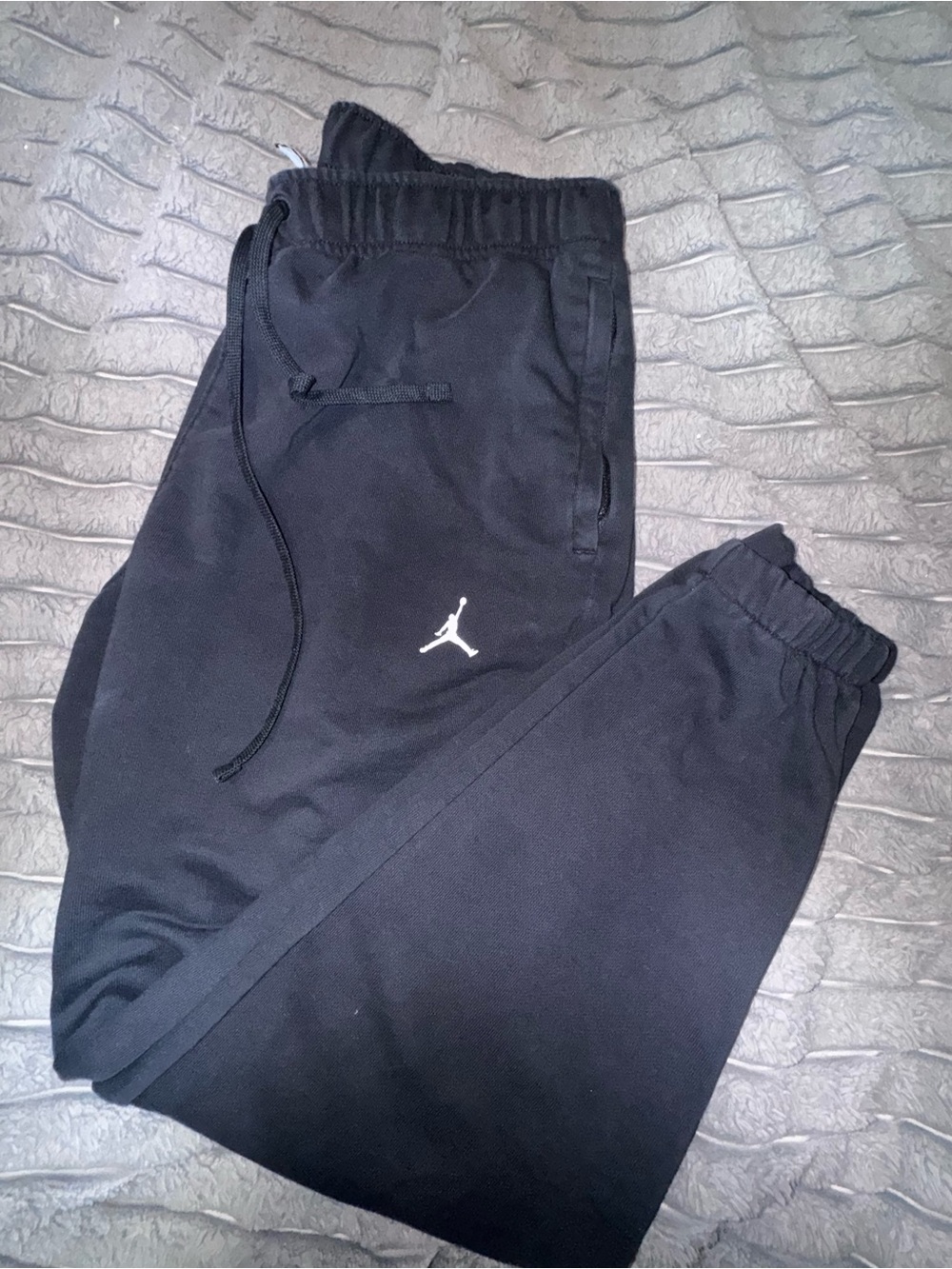Jordan Black Jogger Pants with White Jumpman